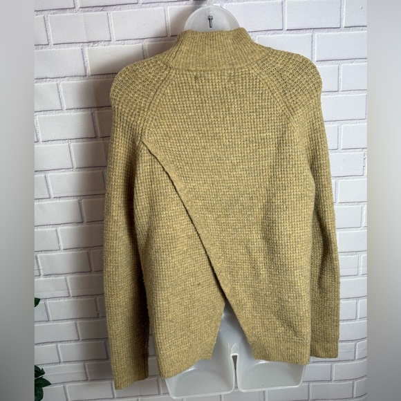 Blank NYC Tan Cowl Neck wool Sweater with Ribbed Texture/size S - Picture 6 of 10